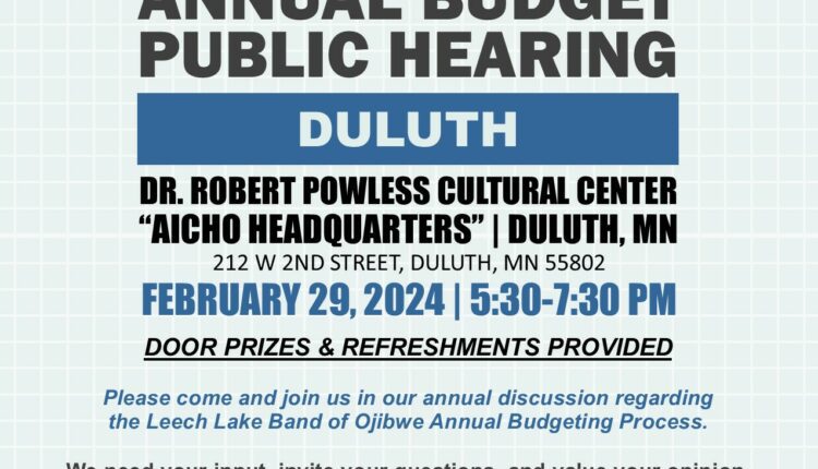 FY 2025 Budget Hearing Duluth SB